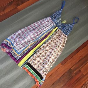 Adorable sundress, multicolored muted charm.